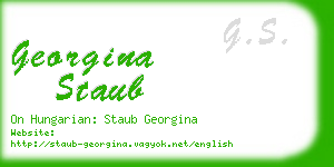 georgina staub business card